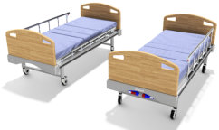 two hospital bed